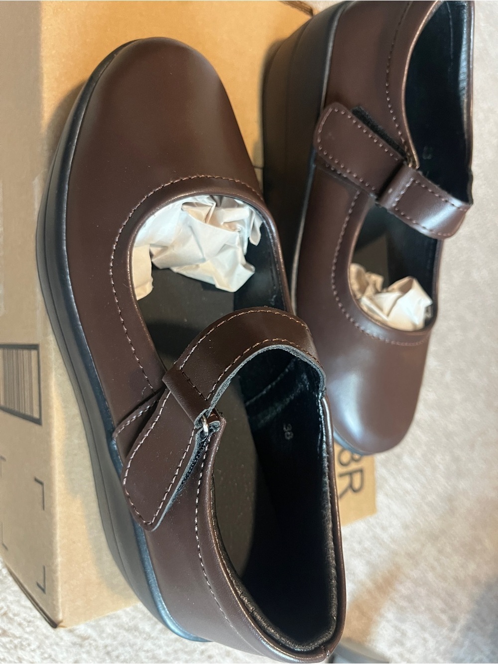 Mary Jane Shoes - Platform Wedge Round Toe Ankle Strap Comfortable 1237/1 - Picture 9 of 10